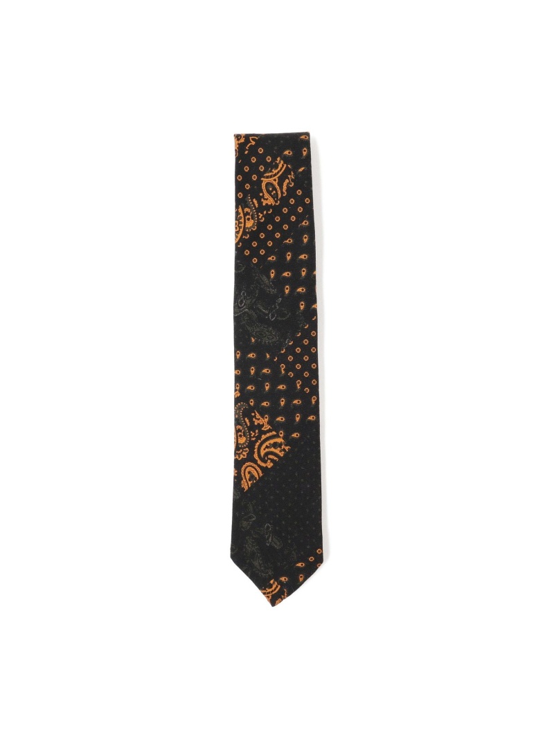 BEAMS PLUS Wool*Silk Tie Paisley Print ビームス メン スーツ・フォーマル ネクタイ・蝶ネクタイ ネイビー ブラック ブラウン【送料無料】