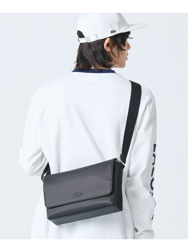 LACOSTE メンズクラシック メッセンジャーバッグ / ショルダーバッグ ラコステ バッグ メッセンジャーバッグ ブラック【送料無料】