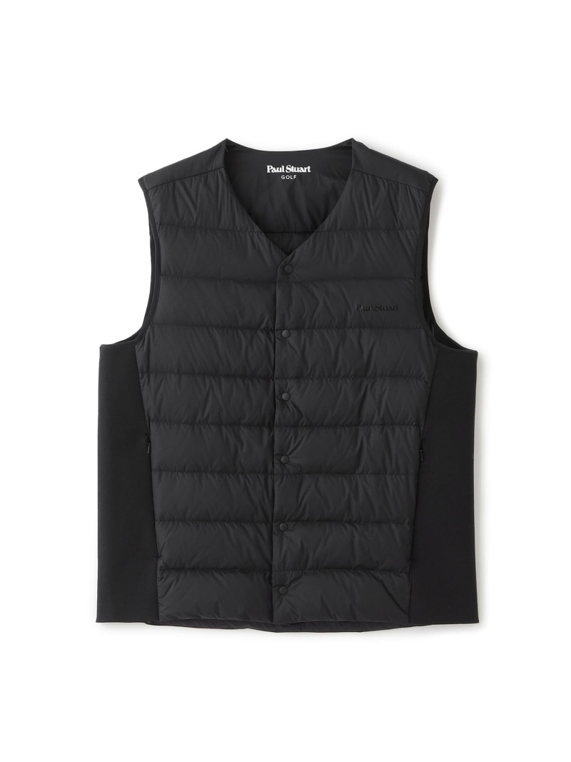 【SALE/28%OFF】Paul Stuart 【GOLF Men's】ダウンベスト ポール・スチュアート トップス ベスト・ジレ グレー ブラック【RBA_E】【送料無料】| Fashion Men