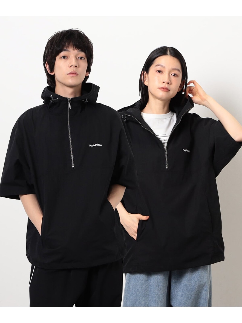 Purple\u0026Yellow コットンナイロンツイル パーカ コムサイズム ジャケット・アウター 上衣・前掛け 米国海軍 黒いこと【貨物輸送無料】