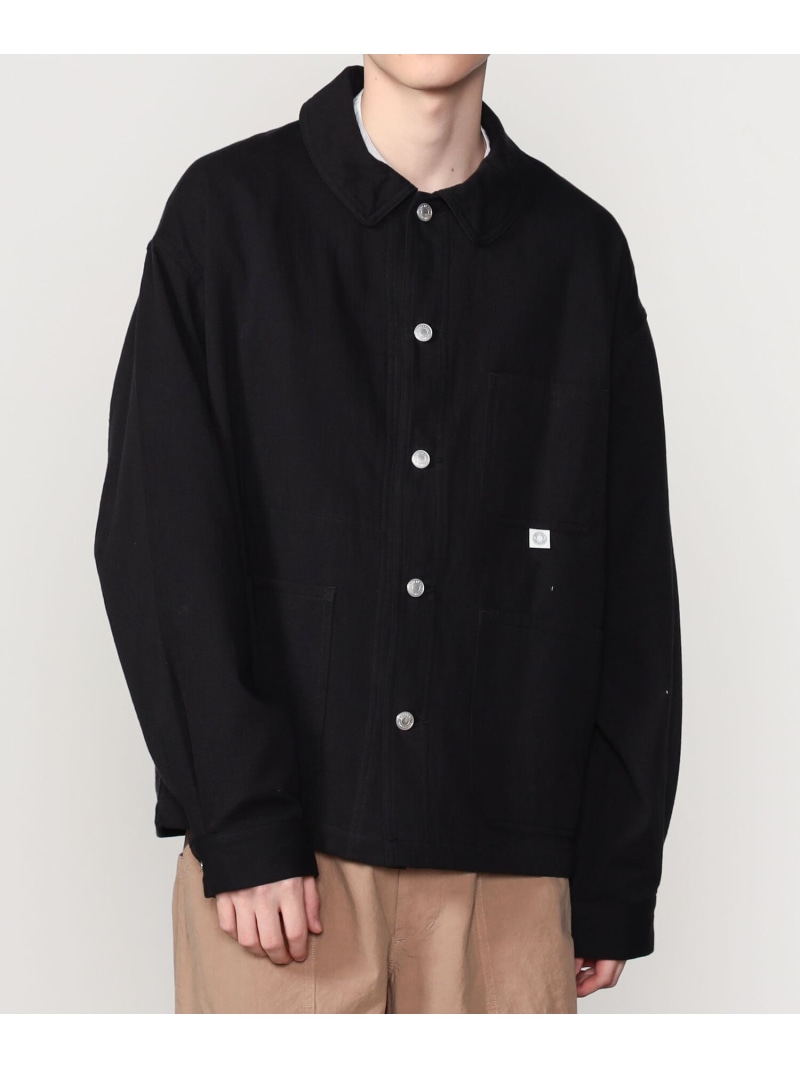 Bshop ORCIVAL ｜ ＜別注＞ツイルダブルガーゼ カバーオール MEN ビショップ ジャケット・アウター テーラードジャケット・ブレザー ブラック【送料無料】｜ Fashion Men