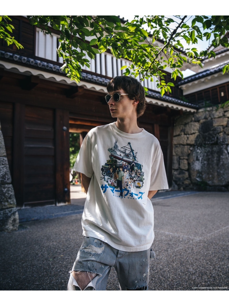 ROYAL FLASH SAINT MICHAEL/セントマイケル×サマーウォーズ×GEEKS RULE/SS TEE 1 ロイヤルフラッシュ トップス カットソー・Tシャツ ホワイト【送料無料】