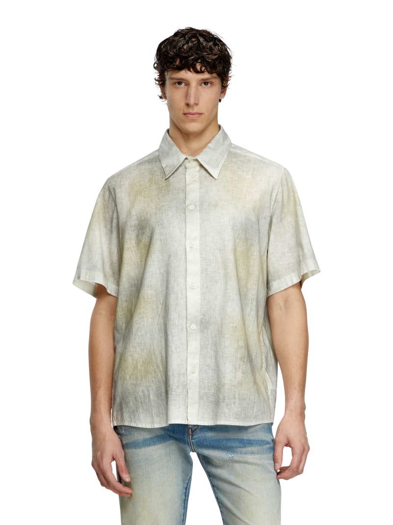 【SALE／40%OFF】DIESEL メンズ 半袖シャツ S-LEIE-SHORT ディーゼル トップス シャツ・ブラウス ホワイト【RBA_E】【送料無料】