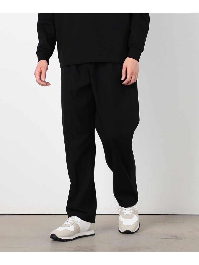 【SALE／10%OFF】COMME CA ISM ガムストレッチカルゼ ワイドシェフパンツ コムサイズム パンツ その他のパンツ ブラック【RBA_E】【送料無料】