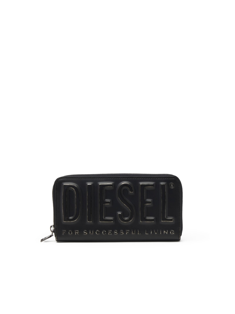 DIESEL メンズ ロングウォレット DSL 3D -CONTINENTAL ZIP L ディーゼル 財布・ポーチ・ケース 財布 ブラック【送料無料】｜ Fashion Men