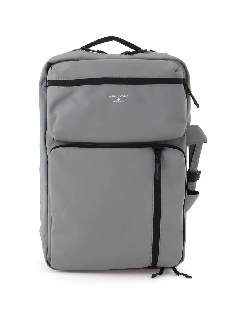 SQUALO WORKS SQUALO WORKS/Coating 3WAY BAG アールエフストア 御徒面子 ビジネスバッグ・ブリーフケース 黒いこと 薄墨色【貨物輸送無料】