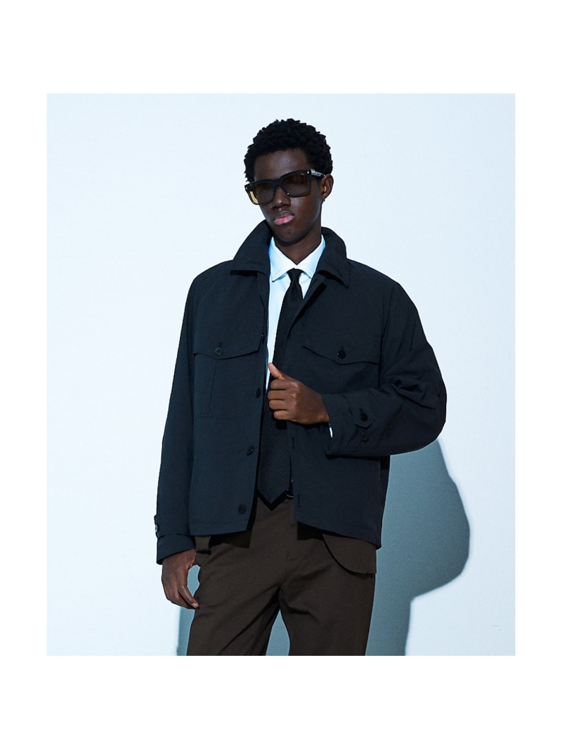 【SALE／40%OFF】DESIGNWORKS 【テクニカルファブリック】クルーザー シャツ ジャケット デザインワークス ジャケット・アウター ブルゾン・ジャンパー ブルー ブラック【RBA_E】【送料無料】