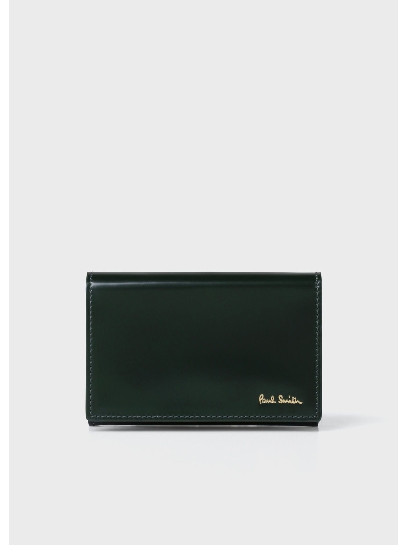 Paul Smith コードバン 名刺入れ 極点・スミス 紙入れ・合切袋・入れもの 紙入れ 緑であること 黒いこと【貨物輸送無料】
