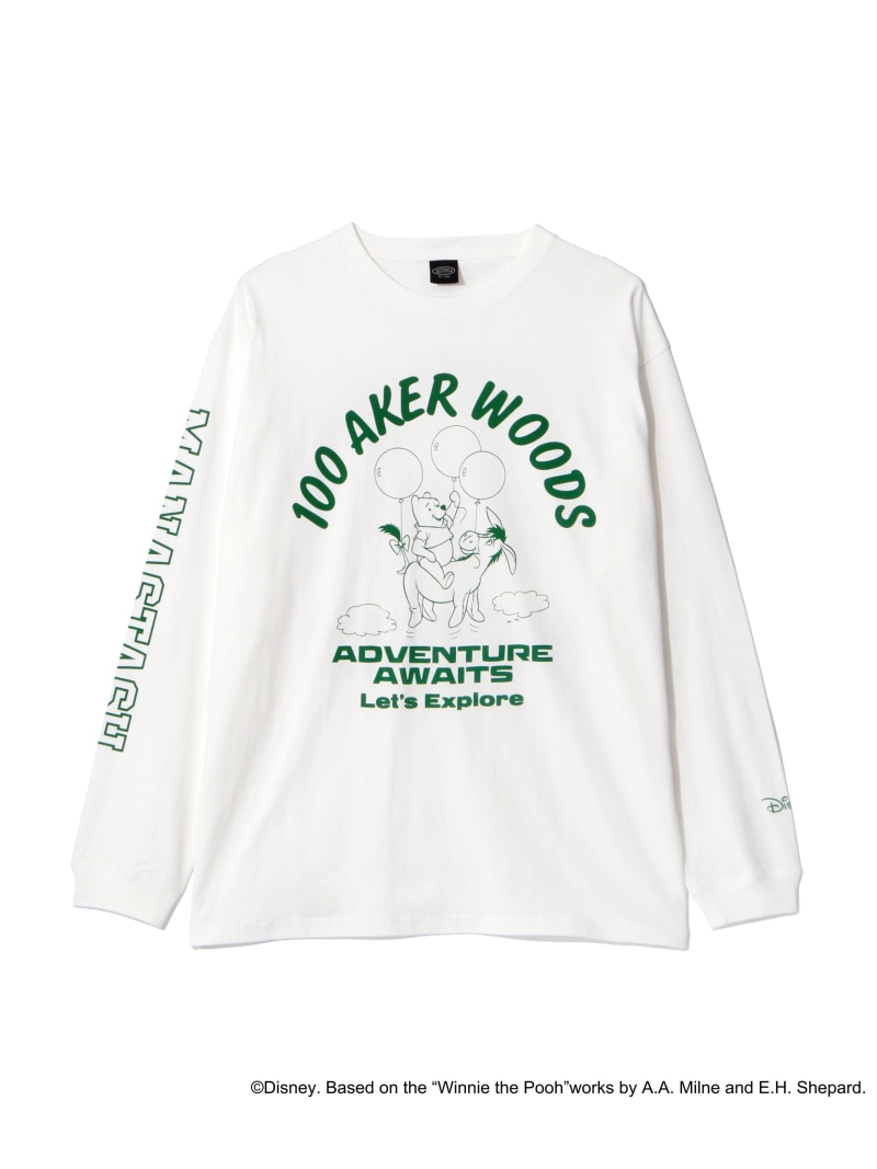 MANASTASH MANASTASH/マナスタッシュ/WINNIE THE POOH L/S TEE マナスタッシュ トップス カットソー・Tシャツ ホワイト ブラック【送料無料】｜ Fashion Men