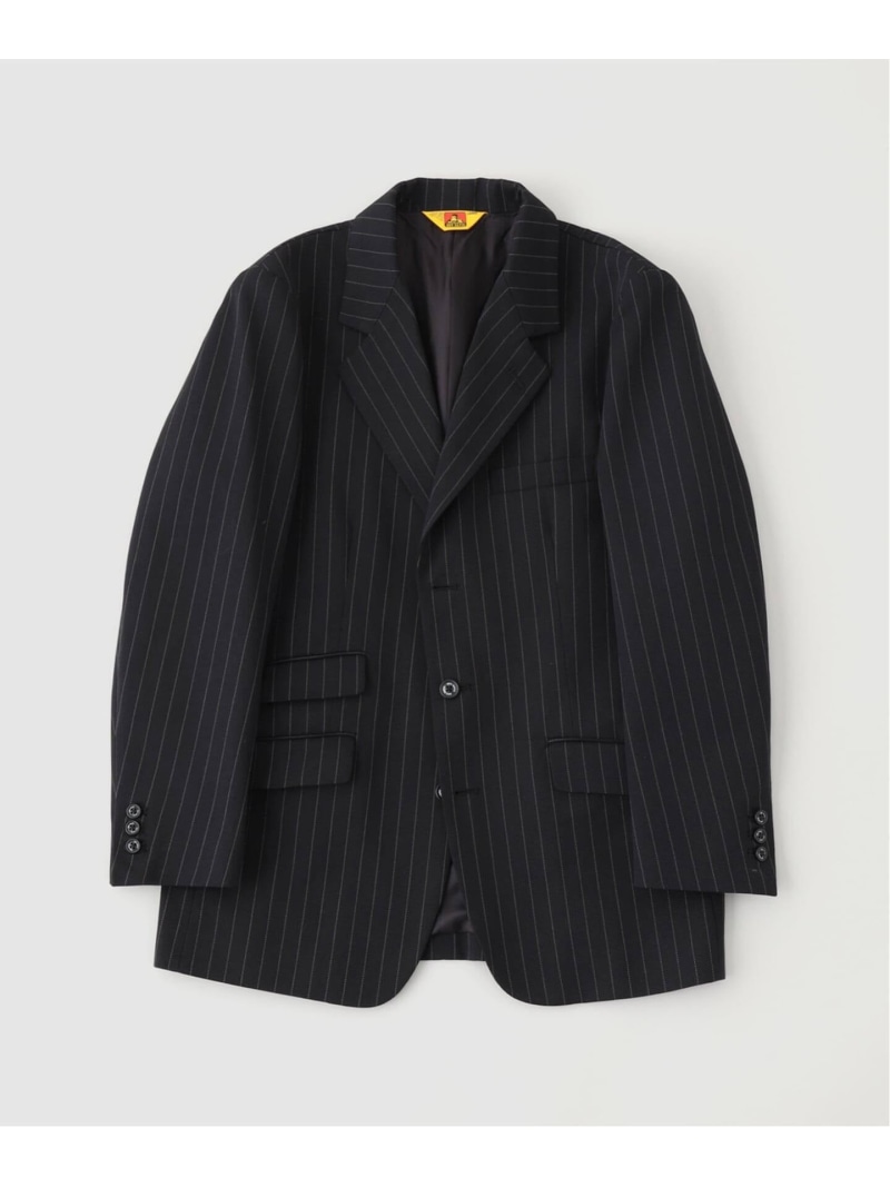 EDIFICE BEN DAVIS(ベン デイビス)Stripe Tailored Jacket エディフィス ジャケット・アウター その他のジャケット・アウター ブラック【送料無料】