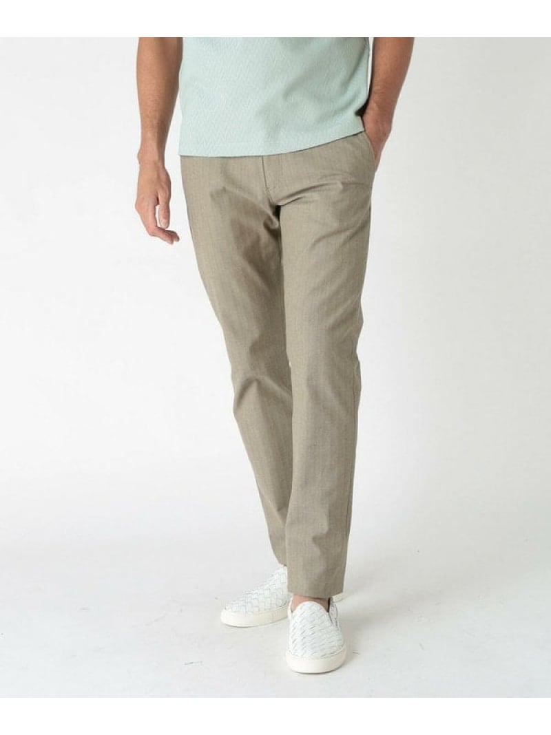 MEN'S BIGI ＜ON/OFF兼用＞シャドーヘリンボーンストレッチパンツ メンズ ビギ パンツ その他のパンツ ベージュ ブラック ネイビー ホワイト グレー【送料無料】