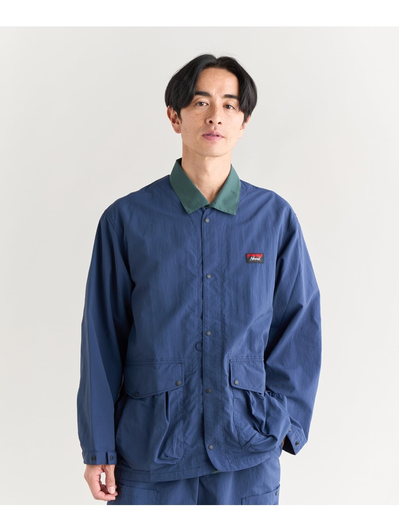 NANGA NYLON TUSSER NO COLLAR JACKET ナンガオンラインショップ ジャケット・アウター ナイロンジャケット カーキグリーン ブラック ネイビー【送料無料】