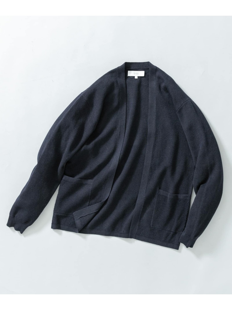 【SALE／15%OFF】URBAN RESEARCH ROSSO 『WEB限定』変形カノコトッパーニットカーディガン アーバンリサーチロッソ トップス カーディガン ブラック ネイビー【RBA_E】【送料無料】