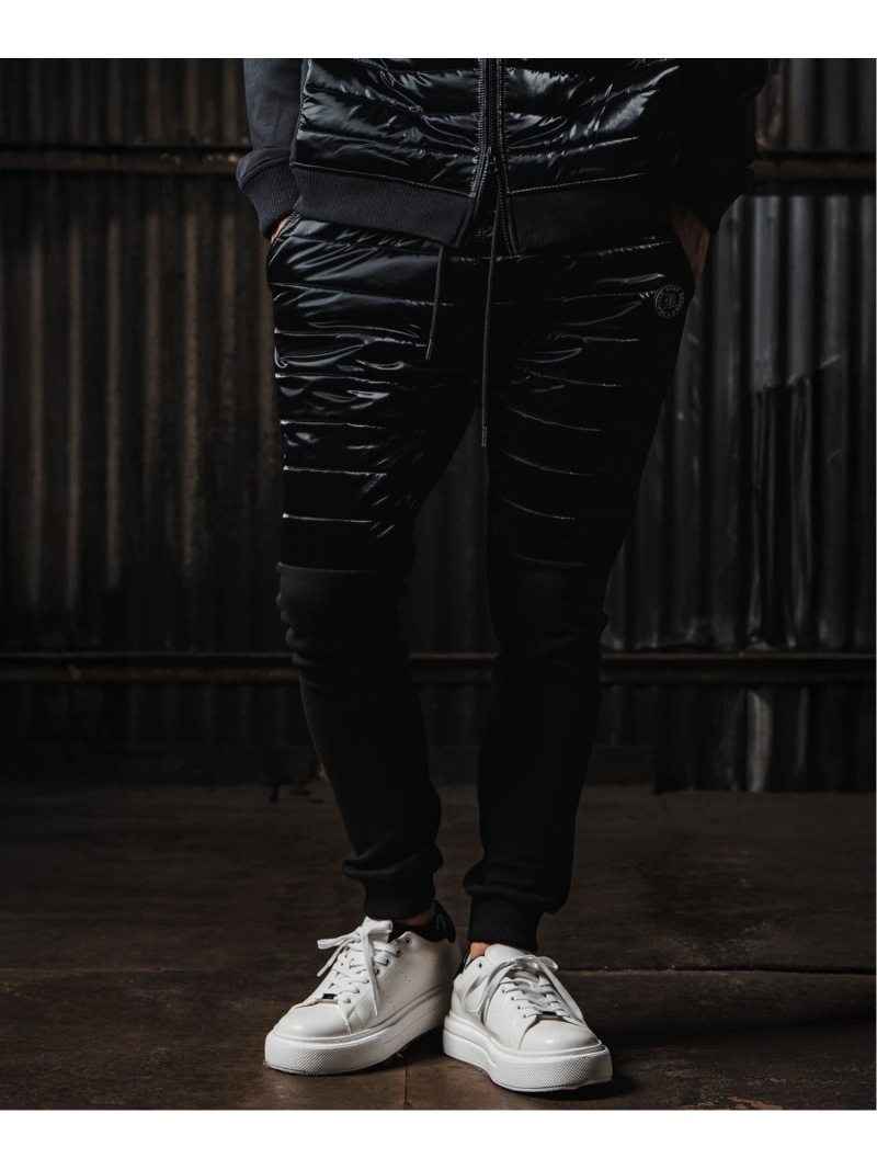 Retro Engine Retro Engine/(M)Luster Switching L/PT アダムスジャグラー パンツ ジャージ・スウェットパンツ ブラック グレー【送料無料】｜ Fashion Men