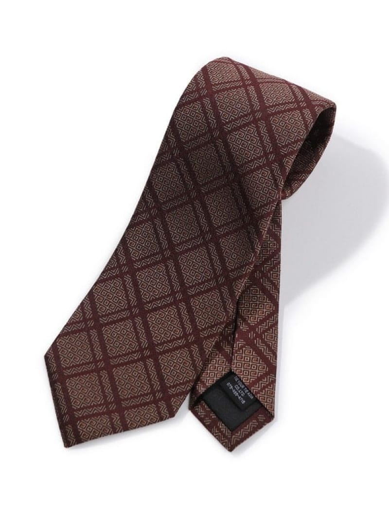 MEN'S BIGI 【TIE YOUR TIE/タイユアタイ】ヴィンテージチェック柄ネクタイ メンズ ビギ スーツ・フォーマル ネクタイ・蝶ネクタイ ブルー ワインレッド【送料無料】