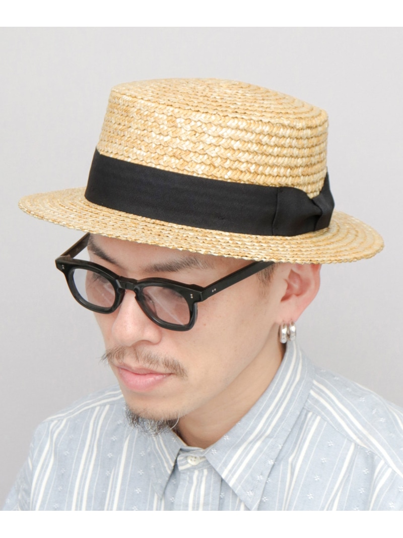 【SALE／10%OFF】ReqHatter ReqHatter 鬼麦カンカン帽 麦わら帽子 エー.エム.エス. 帽子 ハット ホワイト ベージュ【RBA_E】【送料無料】