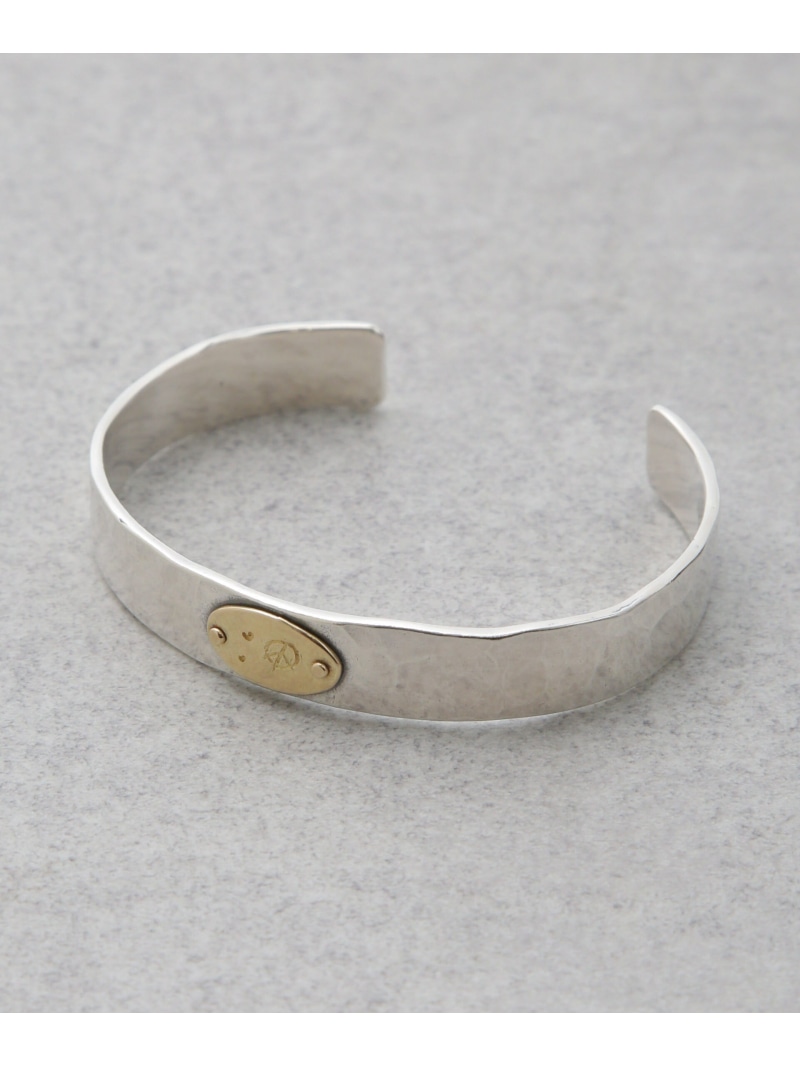 NANO universe Porter Classic/GOLD RIVET BANGLE LOVE \u0026 PEACE ナノ全ての存在 付属物・ウオッチ ブレスレット・バングル しろがね色【貨物輸送無料】