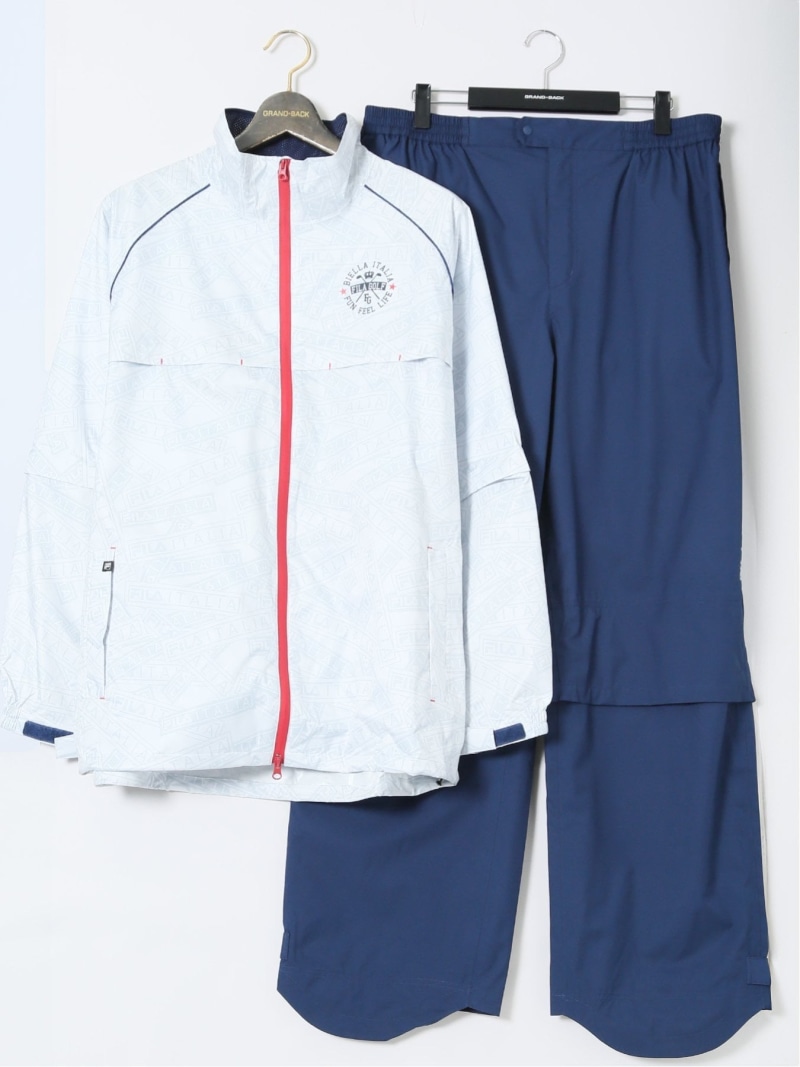 GRAND-BACK 【大きいサイズ】フィラ ゴルフ/FILA GOLF 雨でも快適 レインウェア タカキュー ジャケット・アウター レインコート ホワイト【送料無料】