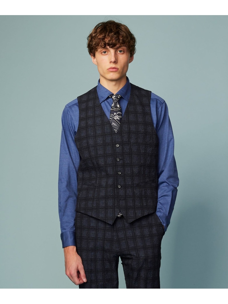 JOSEPH ABBOUD 【キングサイズ・ストレッチ・洗える・軽量・防しわ・速乾・エコ撥水】ライトウェーブ ベスト ジョセフアブード トップス ベスト・ジレ グレー ネイビー ブルー【送料無料】| Fashion Men