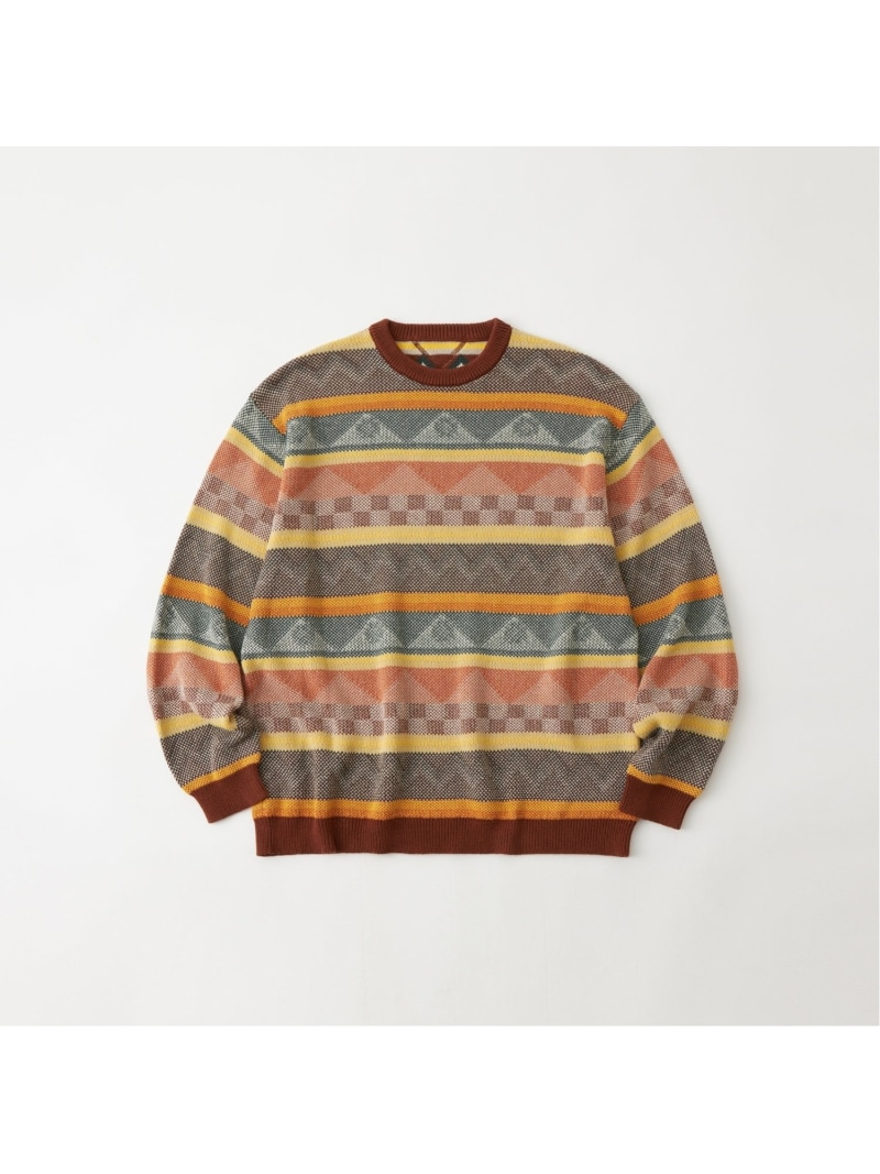 【SALE／40%OFF】White Mountaineering White Mountaineering/(M)DOUBLE JACQUARD KNIT PULLOVER ホワイトマウンテニアリング トップス ニット ブラウン【RBA_E】【送料無料】