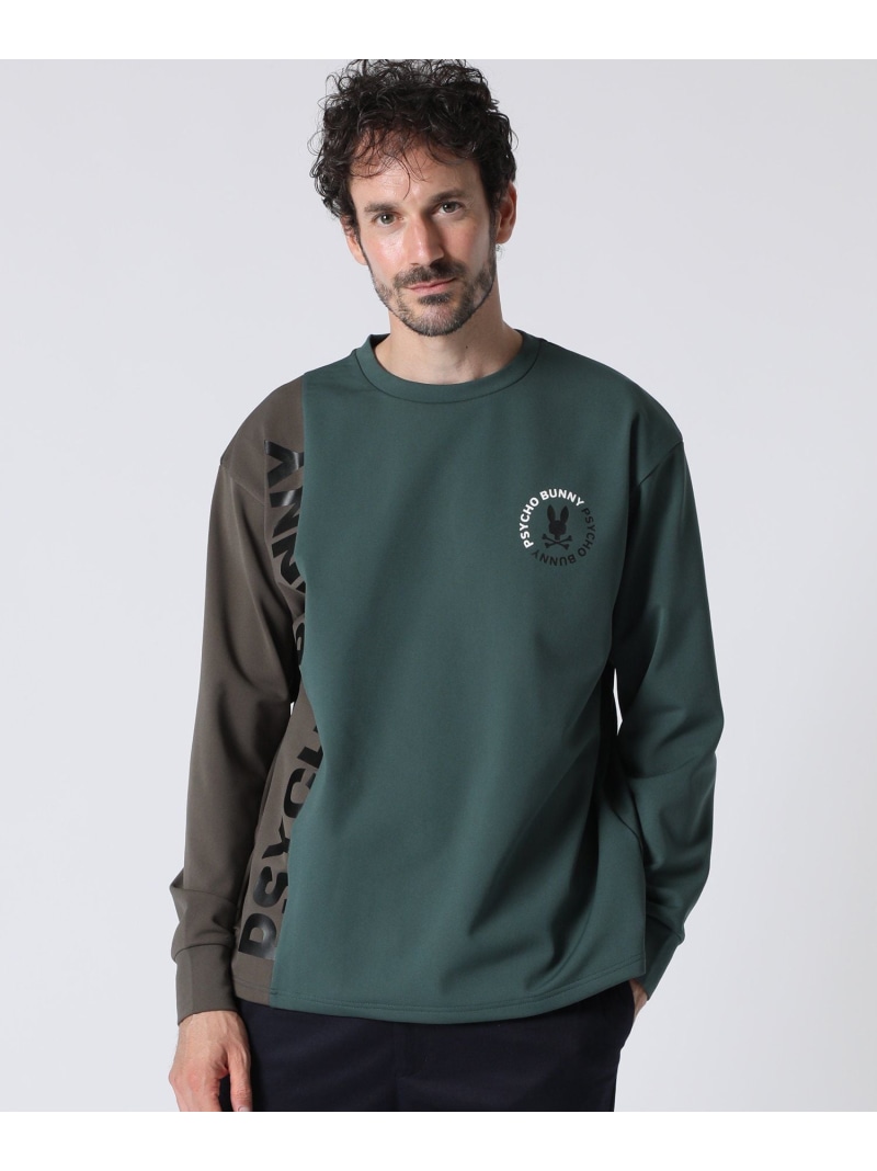 【SALE／30%OFF】Psycho Bunny HEAT EFFECT TRICOT 色つやうつり変わり  ロング捩り プルオーバー サイコバニー トップス カットソー・プルオーバー 緑であること 白いこと 黒いこと【RBA_E】【貨物輸送無料】