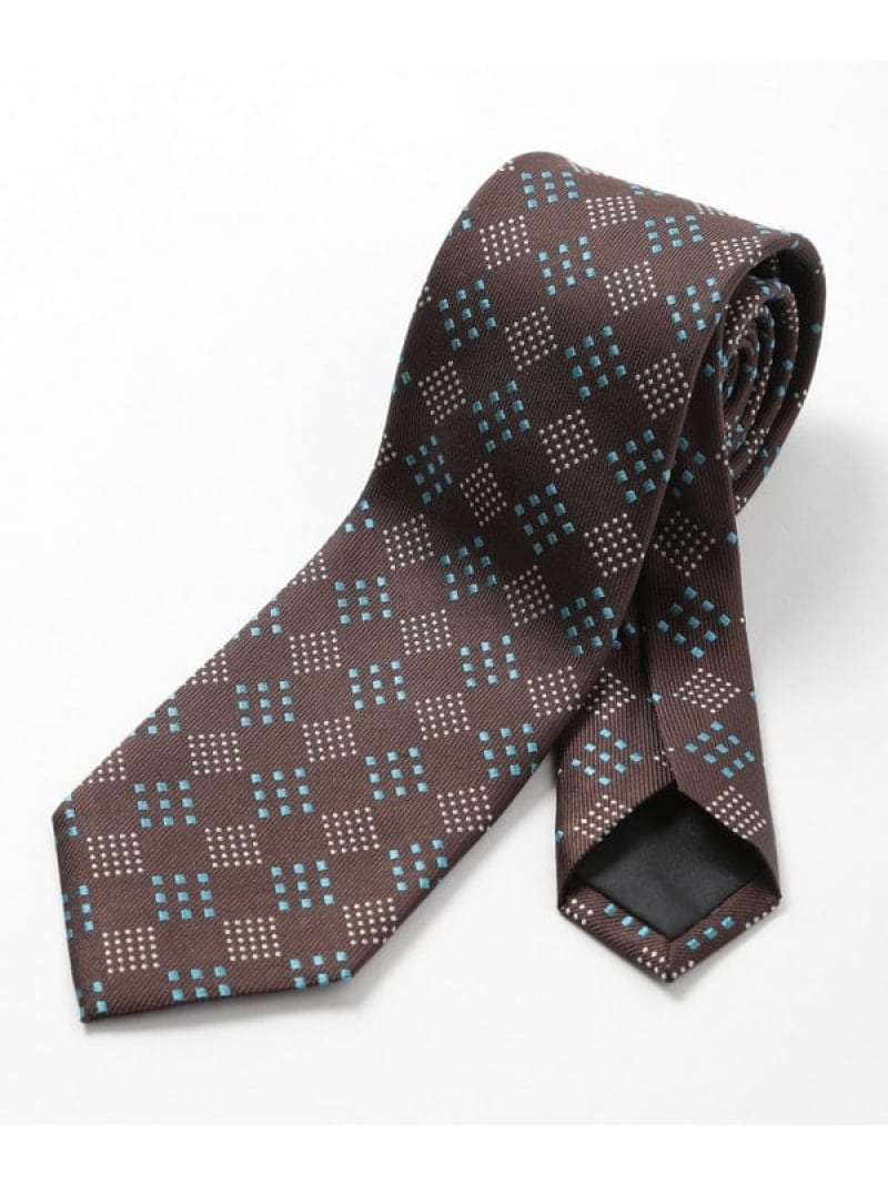 MEN'S BIGI 【TIE YOUR TIE(タイユアタイ)】ヴィンテージ小紋柄ネクタイ メンズ ビギ スーツ・フォーマル ネクタイ・蝶ネクタイ ネイビー ブラウン【送料無料】