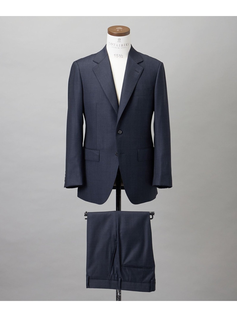GOTAIRIKU 【Loro Piana Fabric】365 通年背広(米国海軍×透かし彫り) ゴタイリク 背広・フォーマル セットアップ背広 米国海軍【貨物輸送無料】