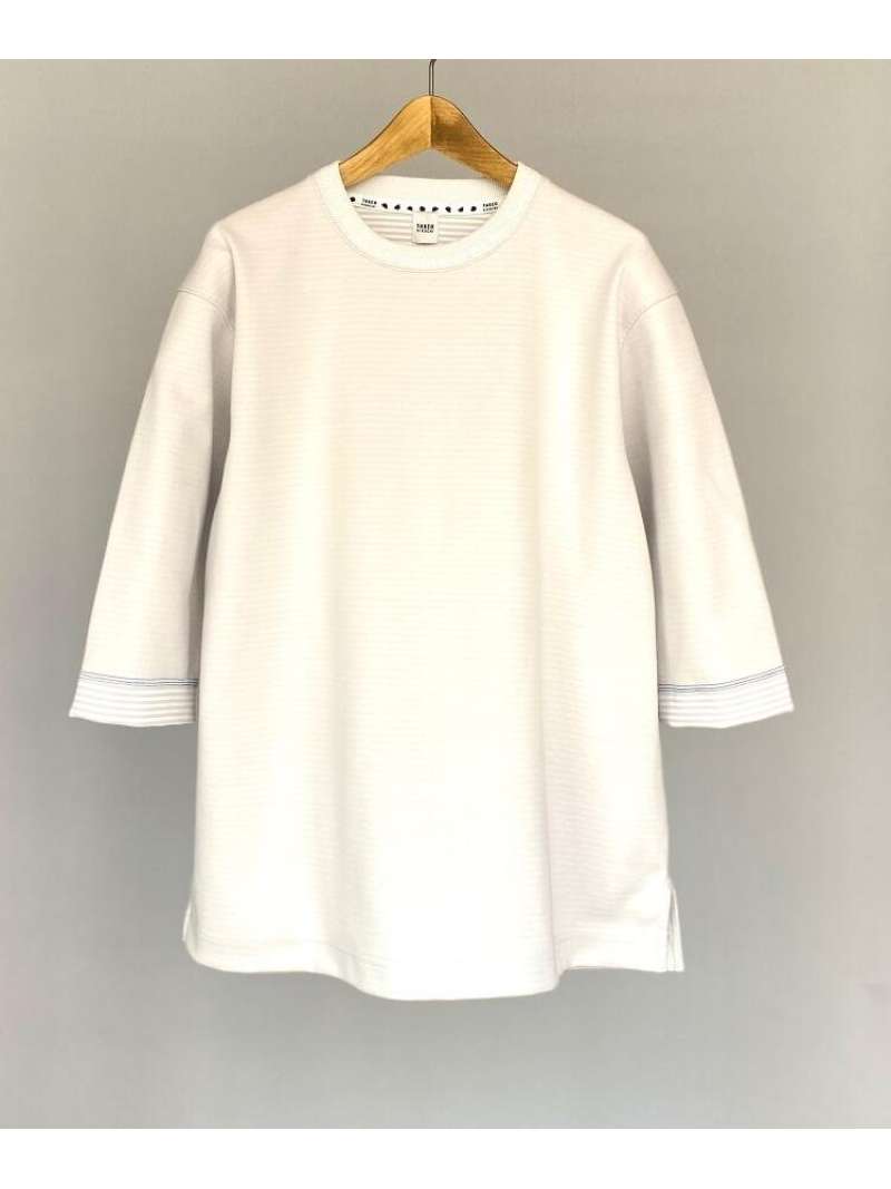 人気提案 Takeo Kikuchi 裏ボーダー 7分袖 カットソー タケオキクチ カットソー カットソーその他 グレー ベージュ ネイビー 送料無料 Cy71