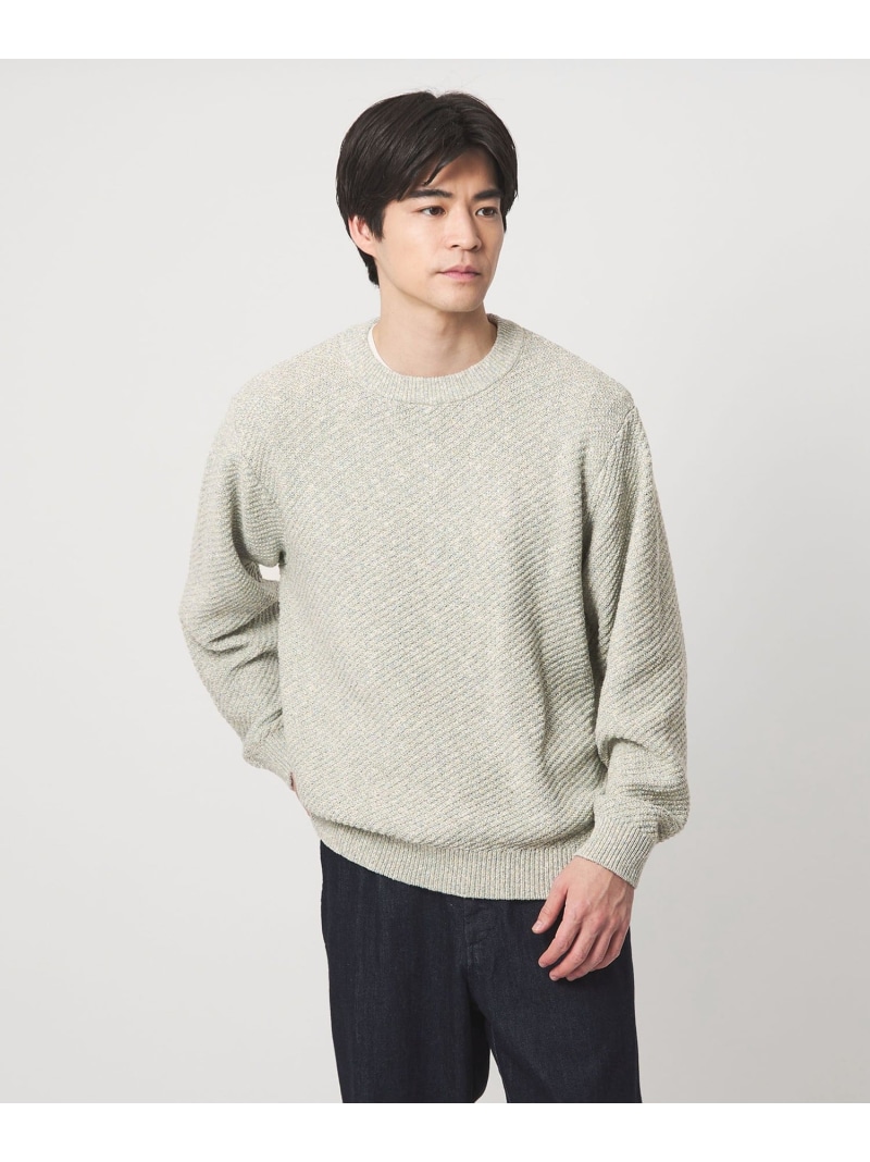 【SALE/30%OFF】UNITED ARROWS green label relaxing ミックスカラー クルーネック ニット ユナイテッドアローズ グリーンレーベルリラクシング トップス ニット オレンジ ネイビー【RBA_E】【送料無料】