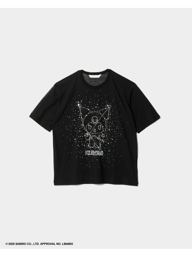beautiful people MY MELODY&KUROMI 80/1 ELS jersey T ビューティフルピープル トップス カットソー・Tシャツ ブラック【送料無料】