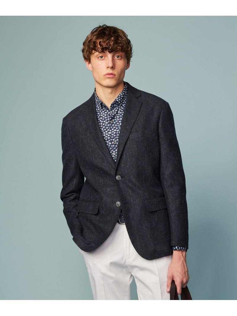 【SALE／50%OFF】JOSEPH ABBOUD 【キングサイズ・JAPANファブリック/ジャージー素材/軽量】ムリネラッセルブレザー ジョセフアブード ジャケット・アウター テーラードジャケット・ブレザー グレー ネイビー【RBA_E】【送料無料】