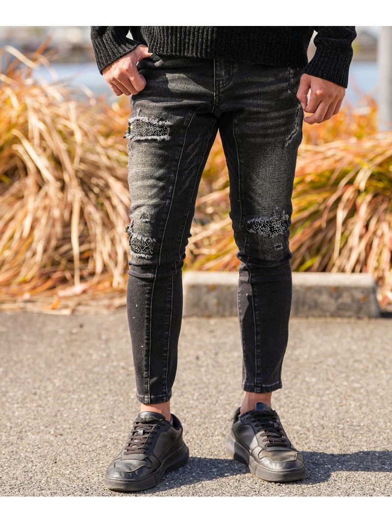Retro Engine RTEG R.S\u0026D Denim L/PT アダムスジャグラー ズボン下 デニム・ジーンズズボン下 黒いこと 米国海軍【貨物輸送無料】