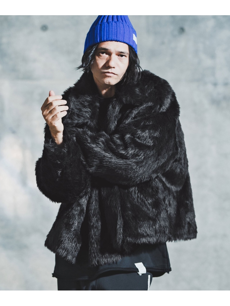 GLIMCLAP mj11097-Shaggy Luxe Jacket フェイクファージャケット カンビオ ジャケット・アウター その他のジャケット・アウター ブラック ブラウン グレー【送料無料】 21,384円