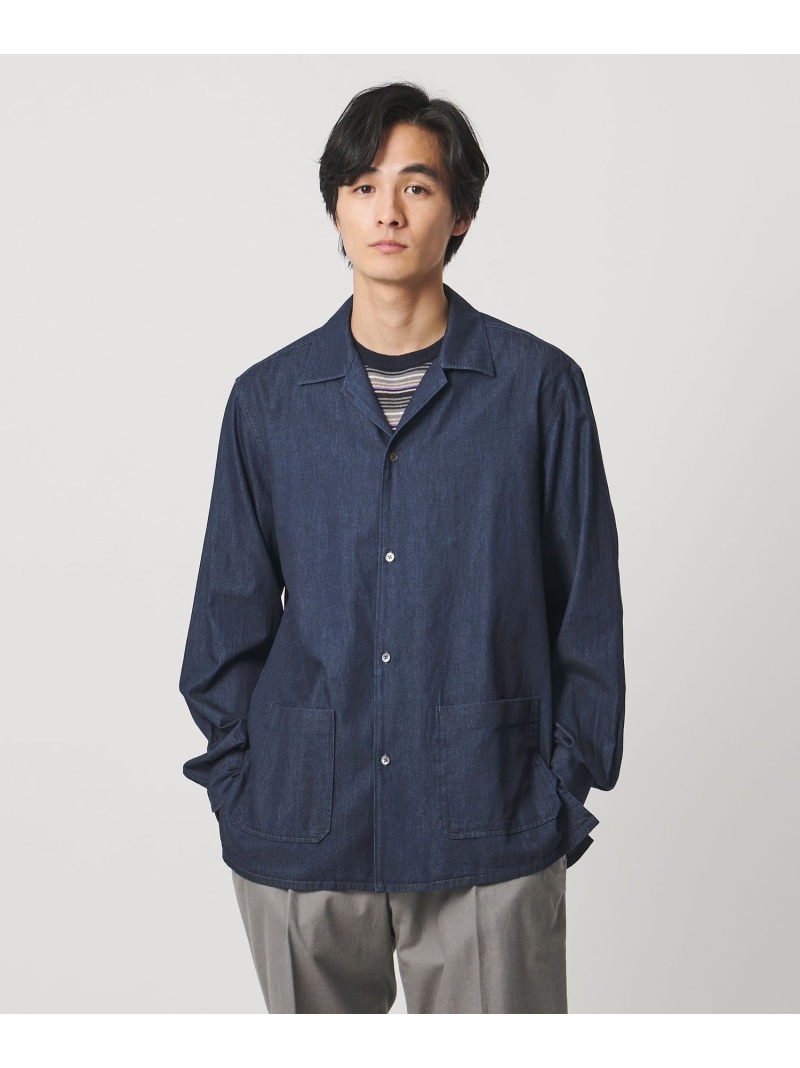 UNITED ARROWS デニム オープンカラー シャツ ユナイテッドアローズ トップス シャツ・ブラウス【送料無料】