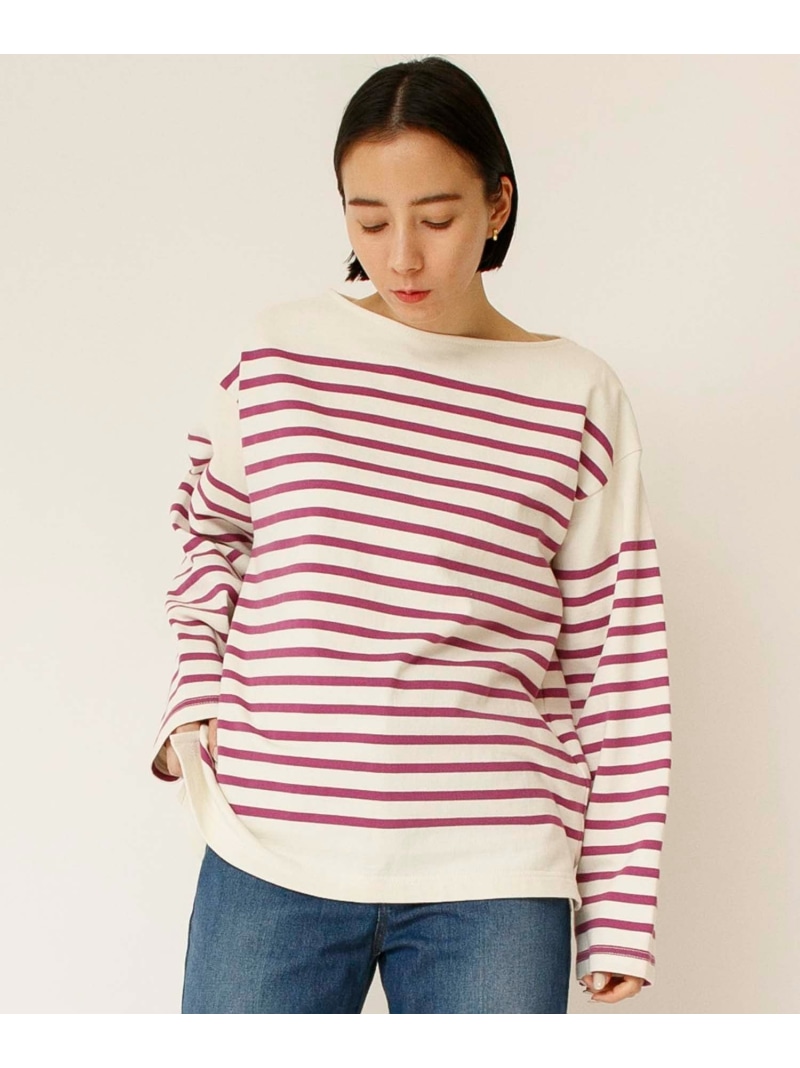 【SALE/30%OFF】Johnbull Private labo バスクボーダーTシャツ ジョンブルプライベートラボ トップス カットソー・Tシャツ ネイビー ホワイト ブラウン パープル ブラック【RBA_E】【送料無料】
