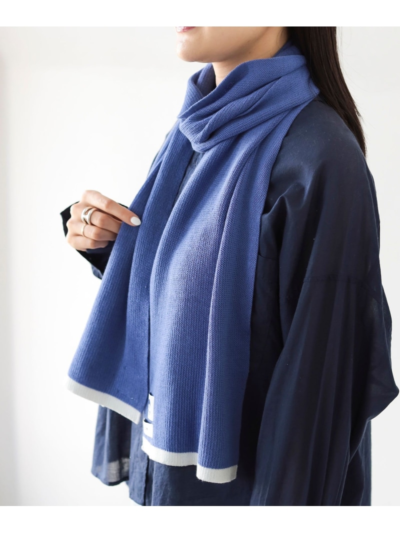 BEAMS JAPAN 【別注】GIM / シーアイランドコットン ストール ビームス ジャパン ファッション雑貨 マフラー・ストール・ネックウォーマー ブルー オレンジ【送料無料】