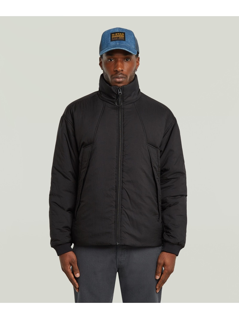 【SALE／40%OFF】G-Star RAW 【公式ショップ】Lightweight Cloud Jacket/ライトウェイトスタンドカラージップアップナイロンブルゾン ジースターロゥ ジャケット・アウター その他のジャケット・アウター ブラック【RBA_E】【送料無料】｜ Fashion Men