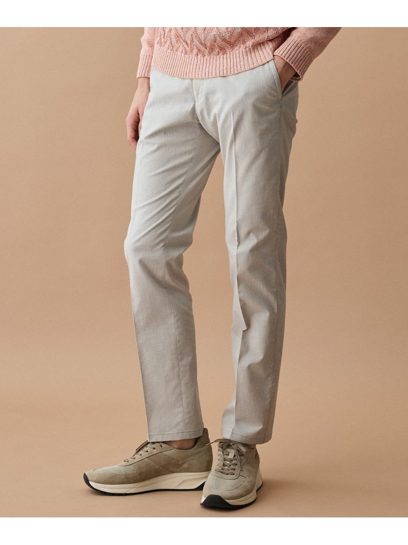 JOSEPH ABBOUD 【キングサイズ・ウエストも伸びる!オーガニックコットン使用】ムリネサマー パンツ ジョセフアブード パンツ その他のパンツ ネイビー ホワイト【送料無料】