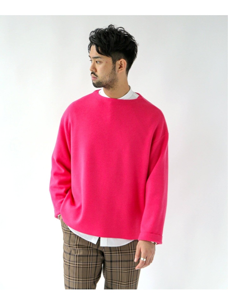 休日限定 ニット セーター ピンク Rba E 送料無料 長袖ニット ニット エディフィス Knit Basque Relax Sale 50 Off Edifice Sorif Dk