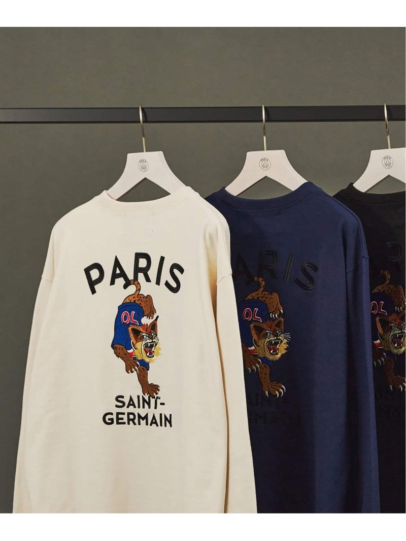 公式店舗 楽天市場 Paris Saint Germain Paris Saint Germain パリサンジェルマン Germain 刺繍 ロングスリーブ エディフィス カットソー Tシャツ ホワイト ブラック ネイビー 送料無料 Rakuten Fashion Men 期間限定送料無料 Advance Com Ec