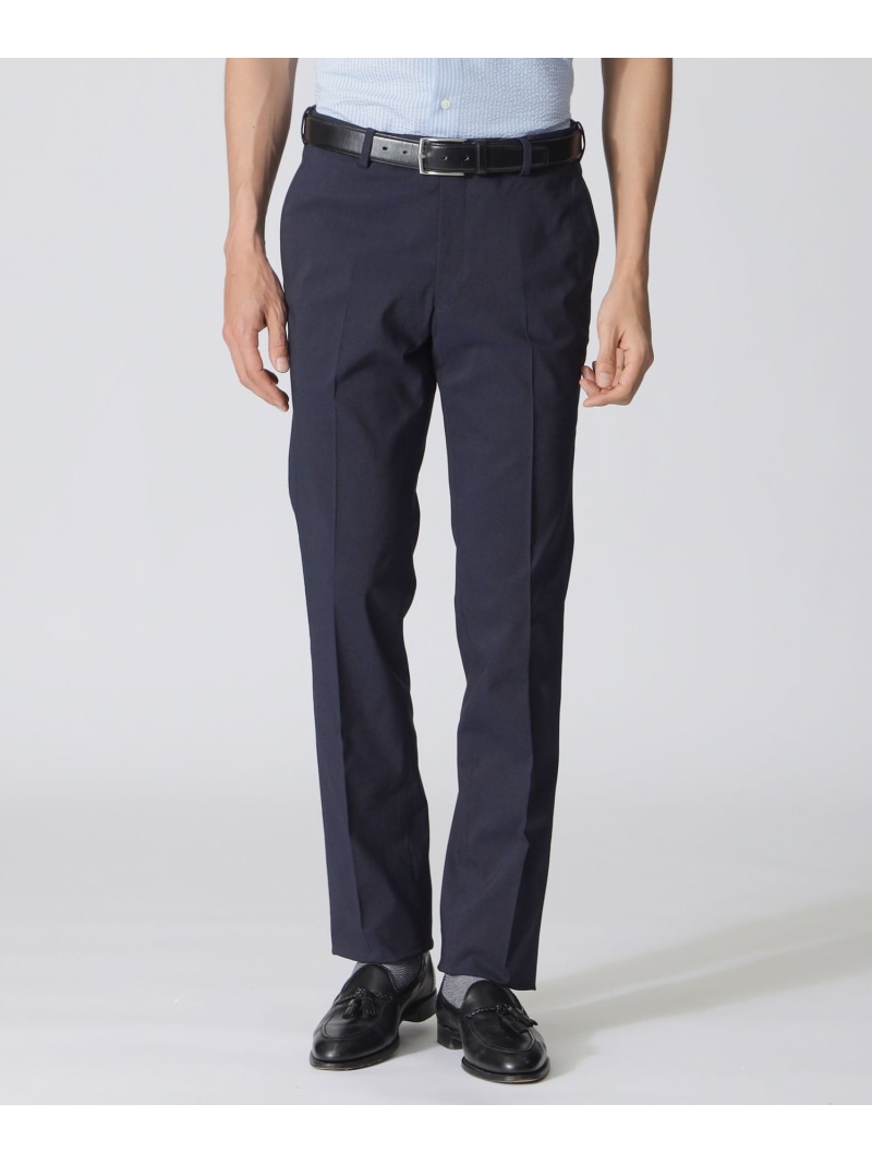 【SALE／39%OFF】Paul Stuart 【接触冷感/Adjustable Fit/Keep Pressed】アポロックコットンストレッチトラウザーズ ポール・スチュアート パンツ スラックス・ドレスパンツ ネイビー グレー ブルー【RBA_E】【送料無料】