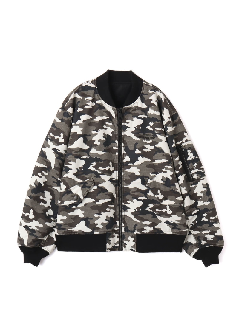 atmos atmos Reversible Flight Jacket BLACK CAMOUFLAGE アトモス ジャケット・アウター その他のジャケット・アウター【送料無料】| Fashion Men