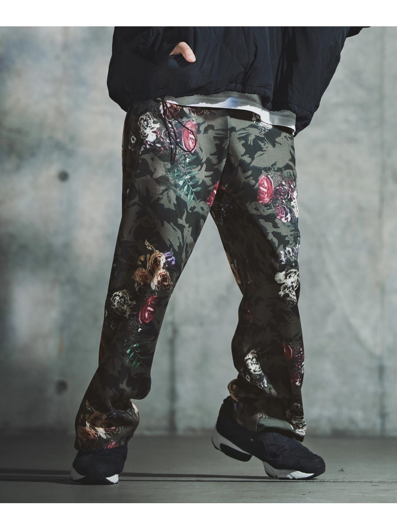 GLIMCLAP mp14139-Original Botanical Print Jersey Pants ジャージトラックパンツ カンビオ パンツ その他のパンツ ブラック【送料無料】 11,858円
