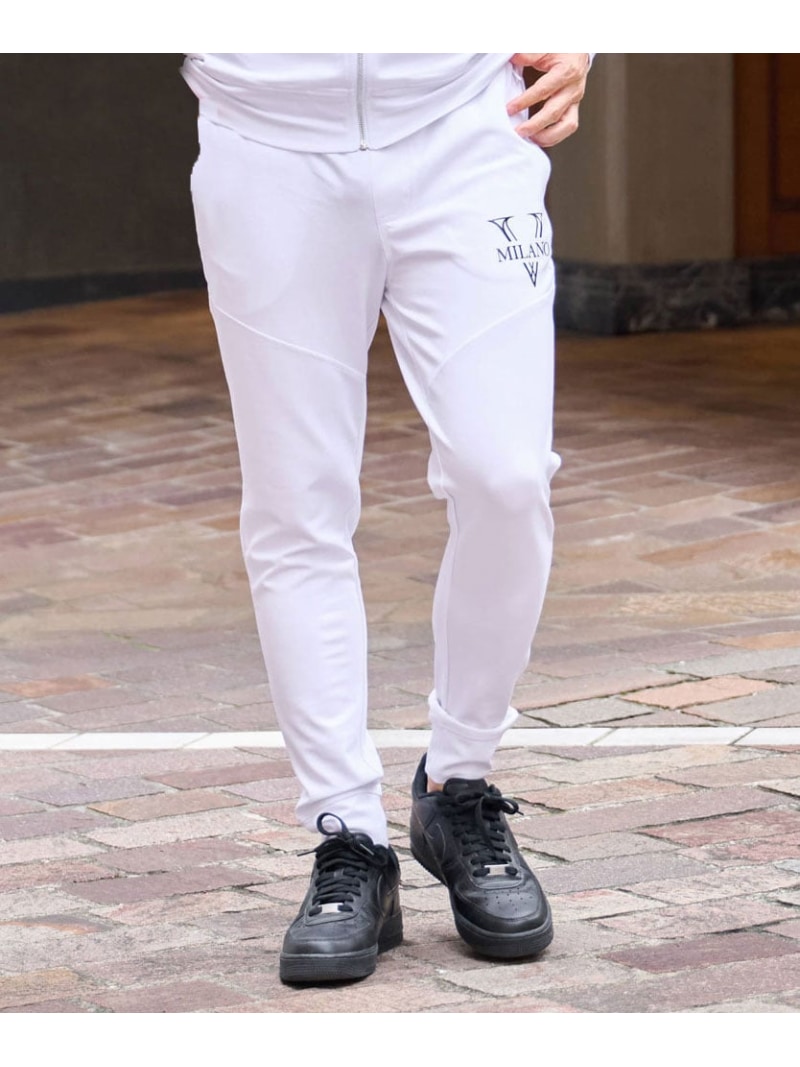 VIOLA VIOLA 切替ロングパンツ シルバーバレット パンツ その他のパンツ ホワイト ブラック【送料無料】