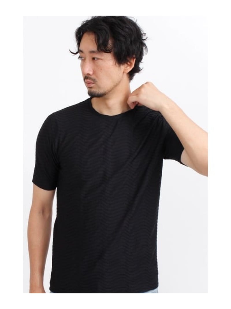HIGH STREET HIGH STREET∴BURUGNORIウェーブタックCNハンソデTCS トルネードマート トップス カットソー・ティーシャツ 白いこと 黒いこと【貨物輸送無料】