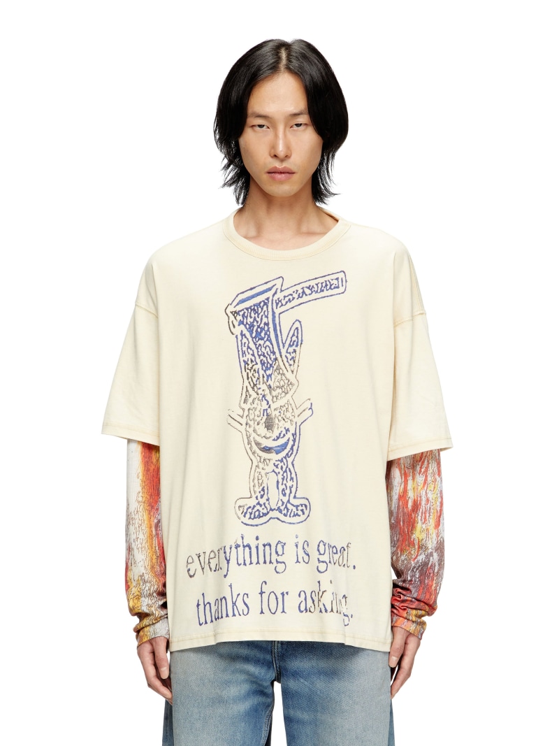 【SALE／40%OFF】DIESEL メンズ 長袖Tシャツ T-BOXT-DB-LS-RIB-T1 ディーゼル トップス カットソー・Tシャツ【RBA_E】【送料無料】 11,715円