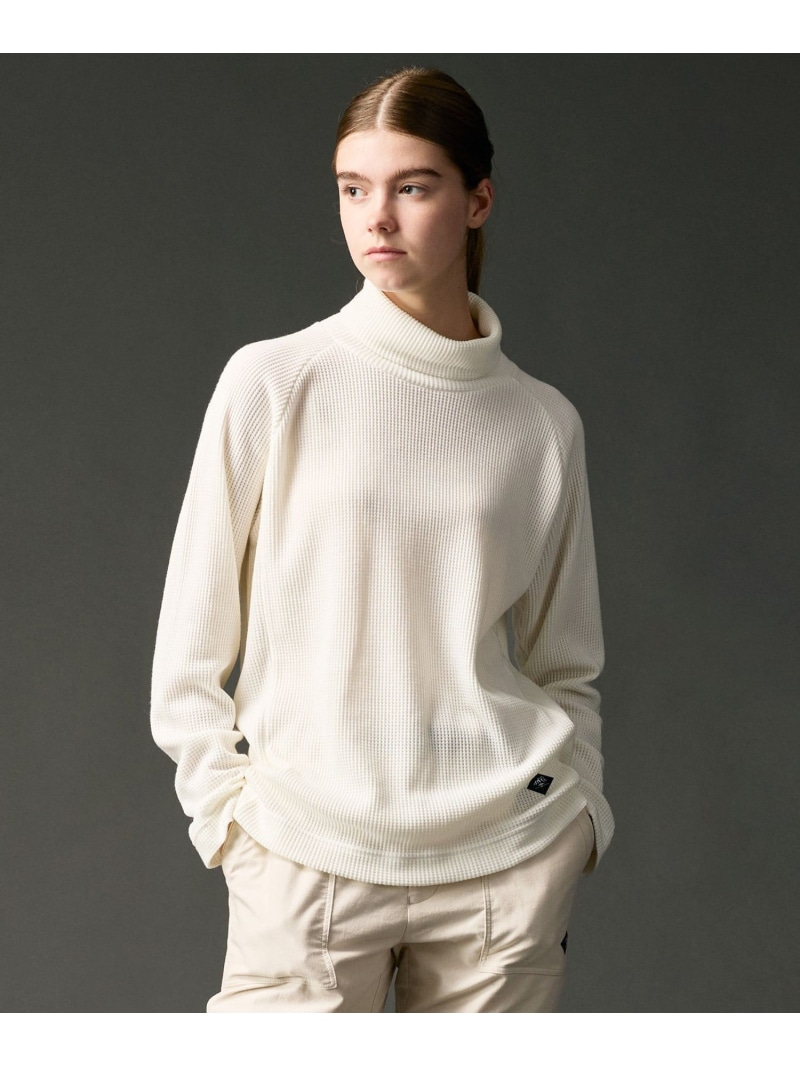 JOSEPH ABBOUD 【日本製/ソフト】ソフトウォームワッフル タートルネック Tシャツ ジョセフアブード トップス カットソー・Tシャツ グレー ホワイト ブラック【送料無料】