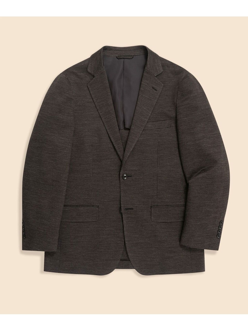 BROOKS BROTHERS 綿織物/リネン 編み物 マイクロハウンドトゥース シングル2釦上衣 Classic ブルックス ブラザーズ ジャケット・アウター テーラードジャケット・ブレザー 薄墨色【貨物輸送無料】