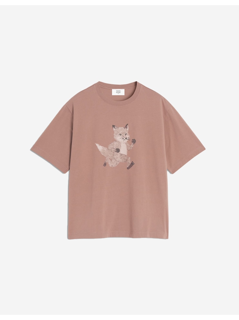 MAISONKITSUNEピンク 半袖 Tシャツ シンプルL Maison Kitsune（メゾンキツネ）の「FOX HEAD PATCH REGULAR TEE