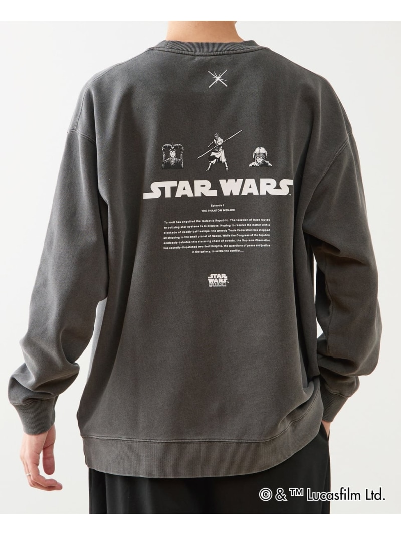 MEN\u0027S MELROSE MASTER FRAME / STARWARS / ep1 汗水 メンズメルローズ トップス スウェット・トレーナー サクラ色 薄墨色【貨物輸送無料】